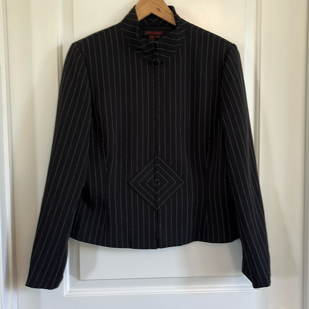 Simon Chang pin striped blazer size 12